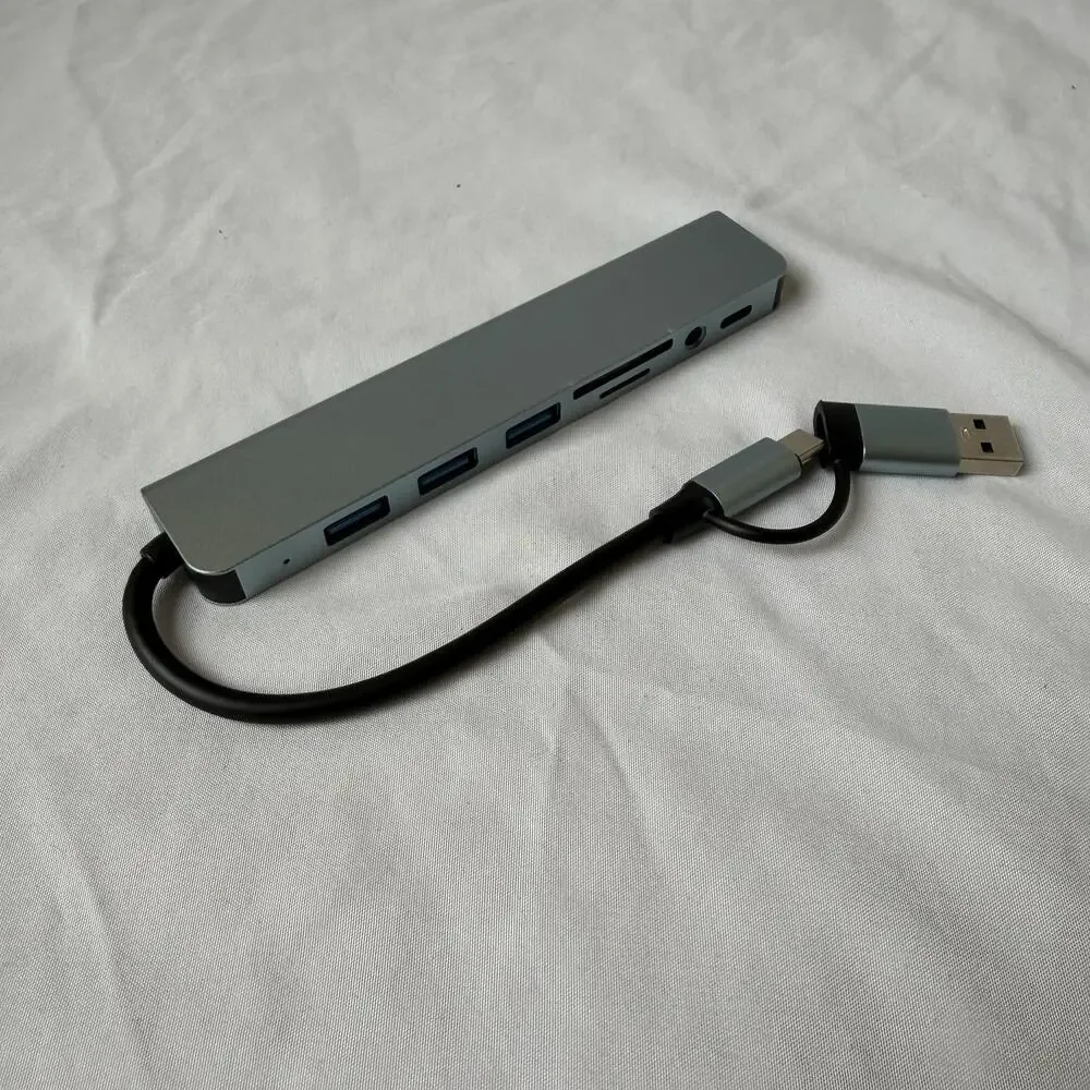 USB C Hub 8 in 1 Adapter USB 3.0 2.0 PD Verteiler Splitter TV Notebook Laptop